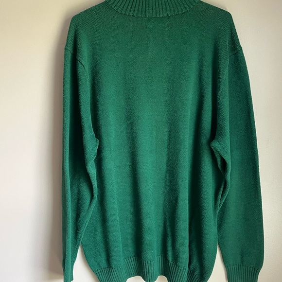 Ralph Lauren Green Zip Up Sweater Soft Knit Casual - Picture 2 of 4